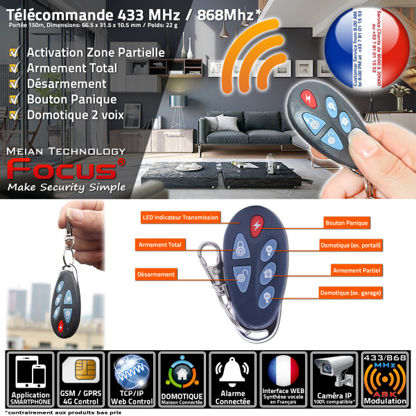Système d'alarme pour la sécurité à domicile GSM WiFi Système d'alarme