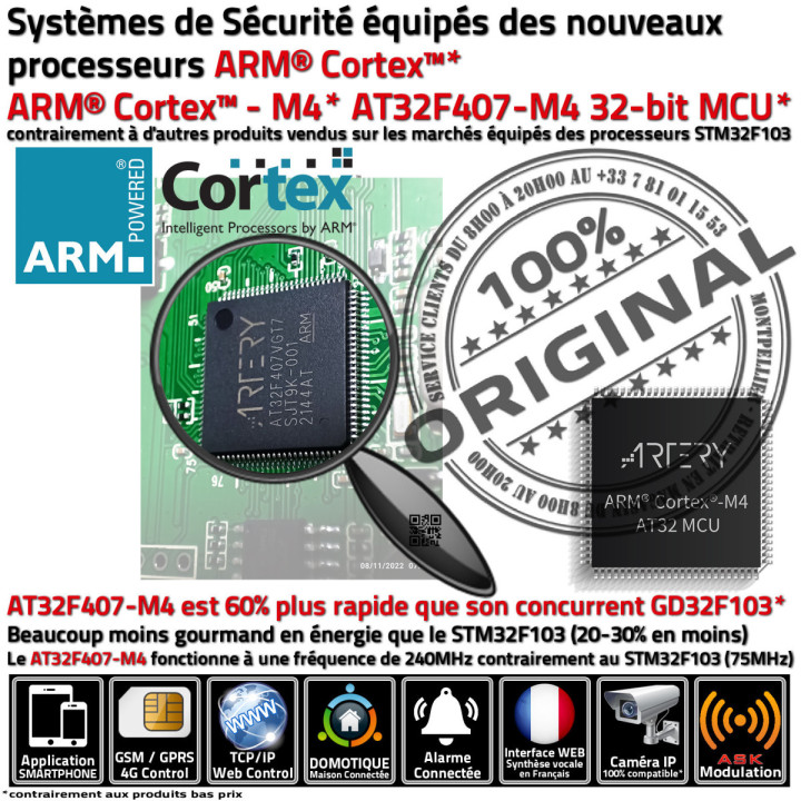 Alarme maison Meian™ sans abonnement, avec alertes par Internet et GSM