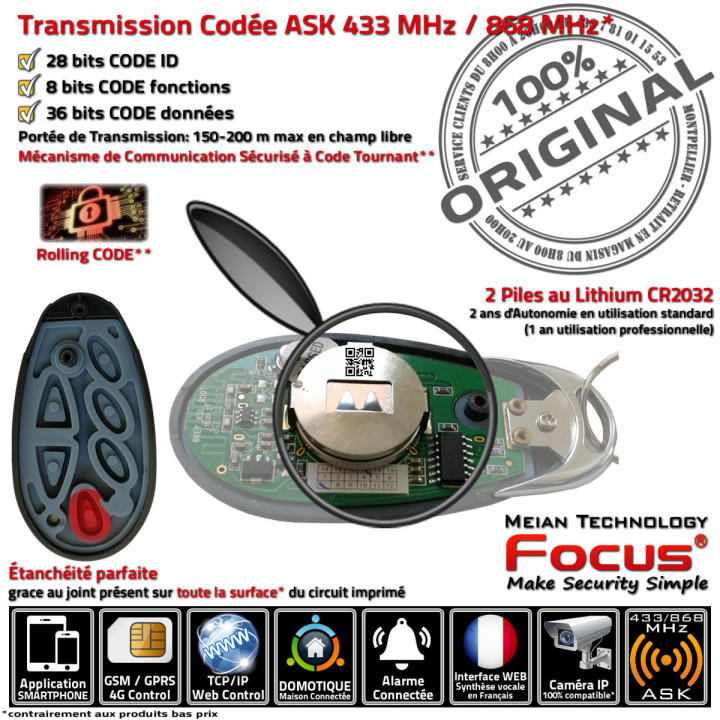 Simplifiez le contrôle de vos dispositifs avec la télécommande PB-403R durable.
