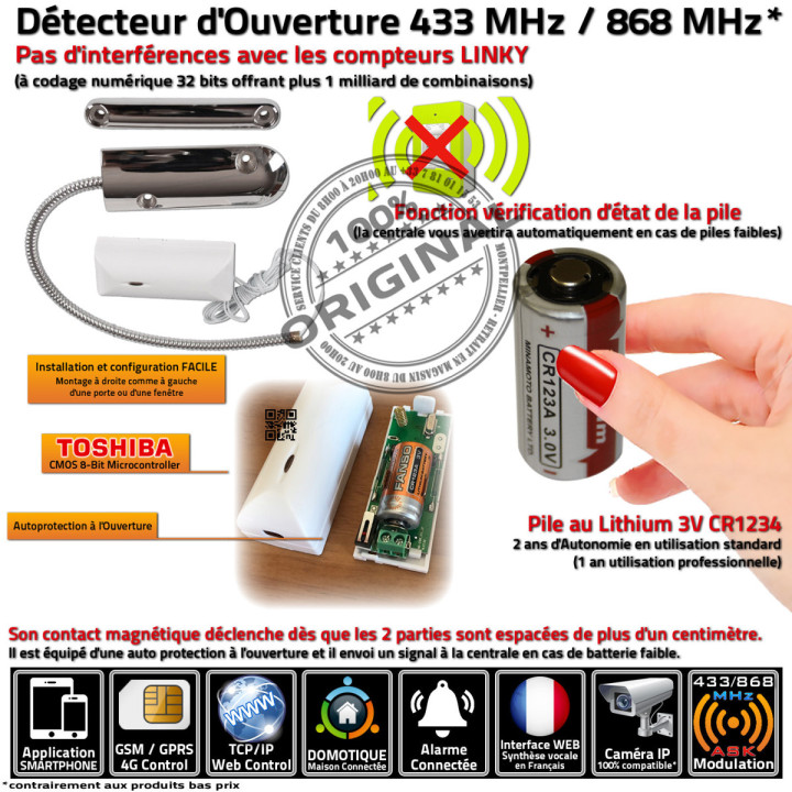 Capteur d'ouverture MD212R pour bâtiments industriels et bureaux Meian