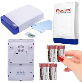 Sirène d'Extérieure MD-325R sur batterie avec flash - Alarme Système de Sécurité