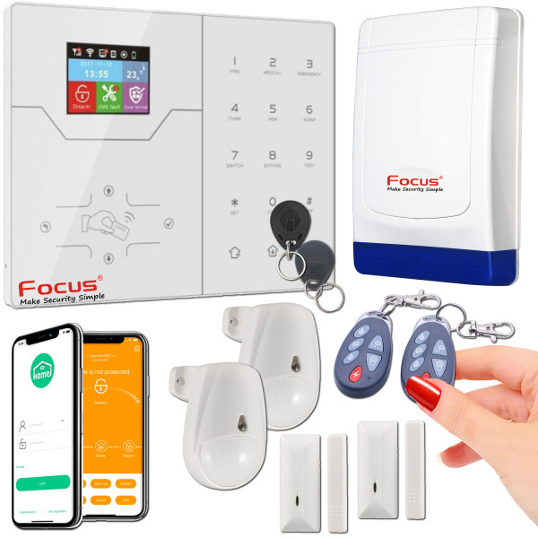 Alarme maison sans abonnement 4G avec sirène extérieure pour protéger votre foyer