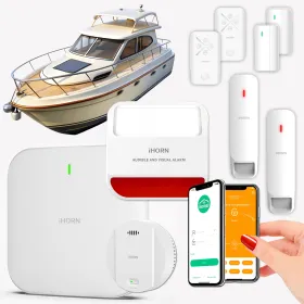 Alarme Bateau - Connectée sans-fil et sans abonnement avec carte SIM 4G