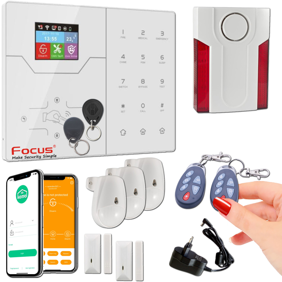 Alarme Maison sans fil 3 à 4 pièces Sécurité Connectée 4G pour — free download